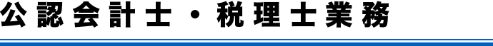 公認会計士・税理士業務